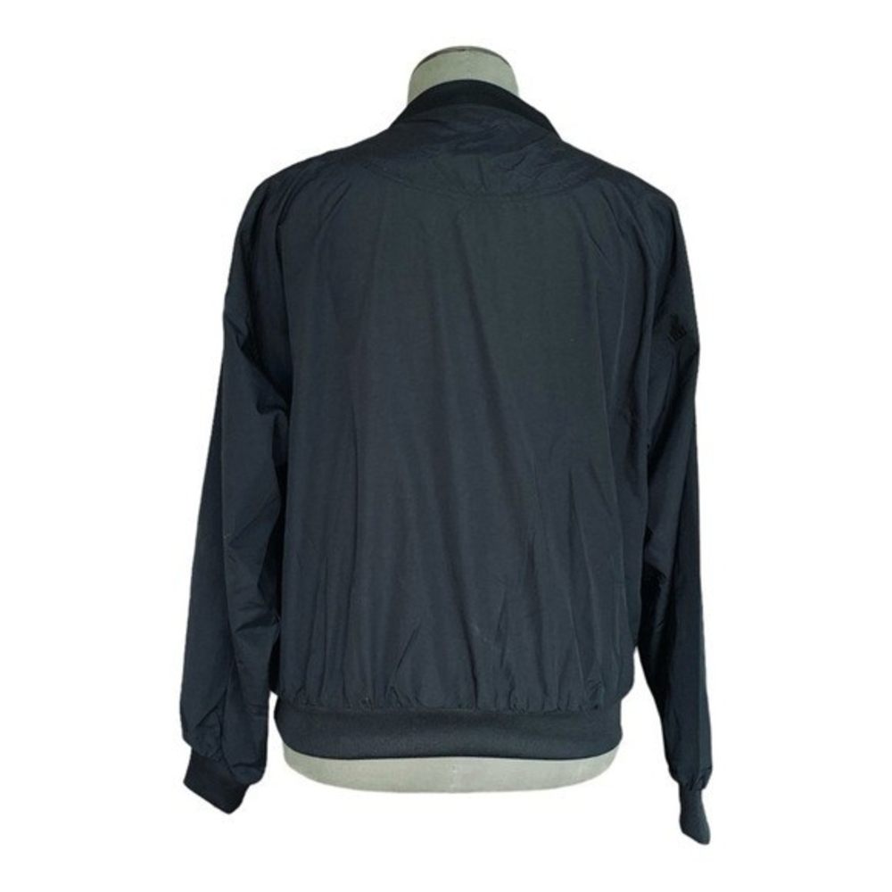 Munsingwear Black SUPPLEX Nylon Windbreaker V-Neck Pullover Long Sleeve Men's L - Picture 4 of 6